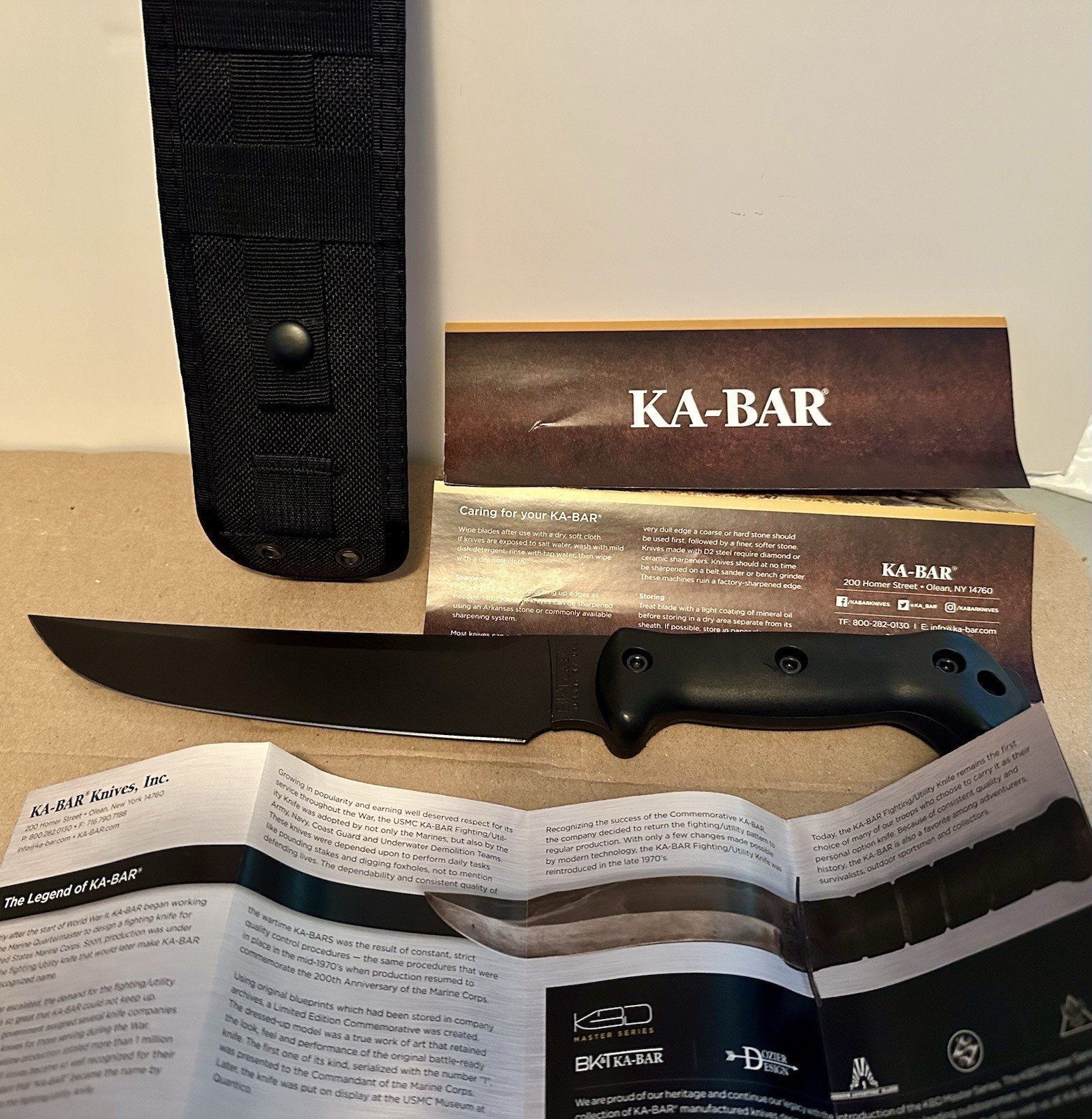 KA-BAR BK5 Magnum Camp Knife; Blade 8”; 1095 Cross-Van Steel Good Condition