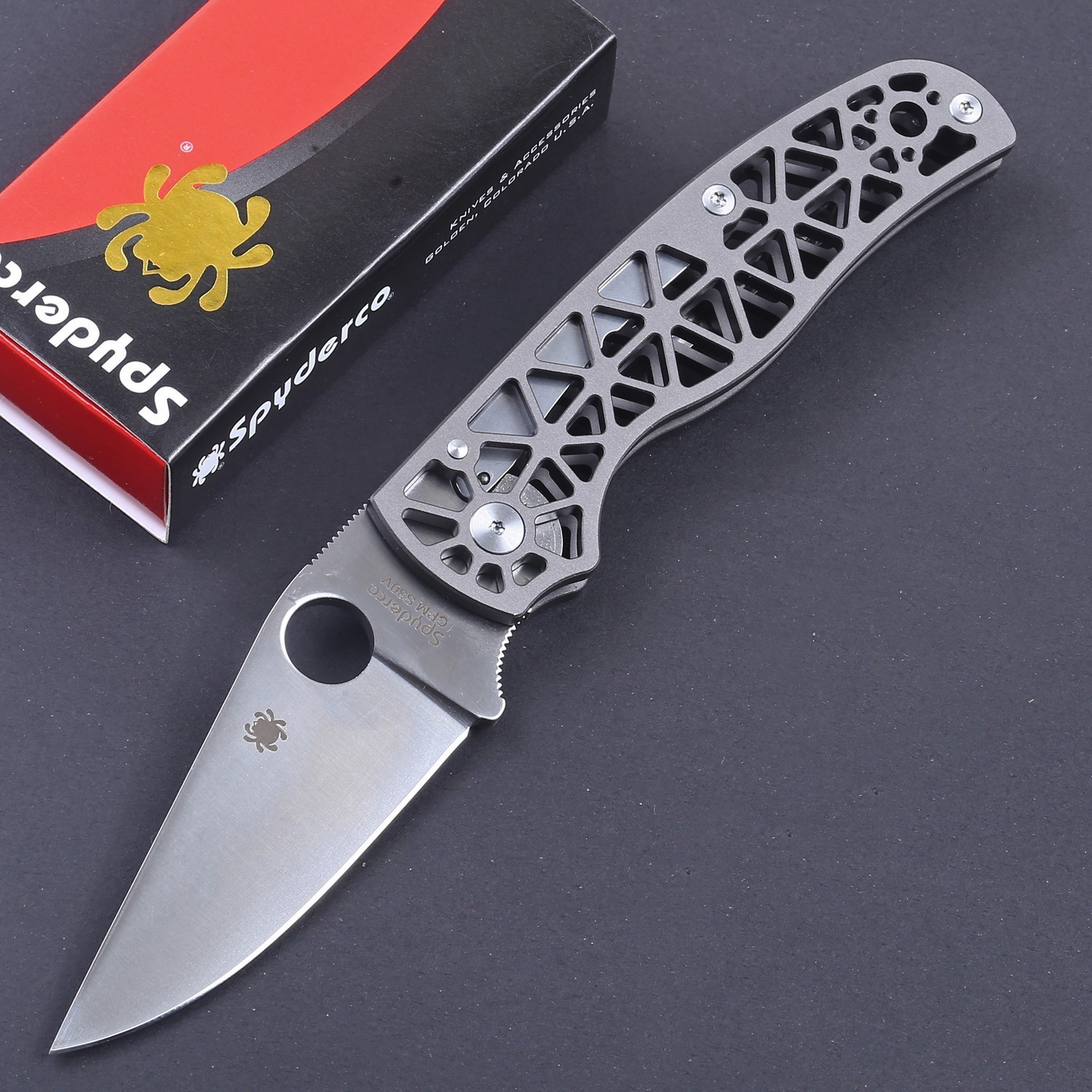2025 New Skeleton Titanium Handle Light Weight Easy Carry Tactical Pocket Knife