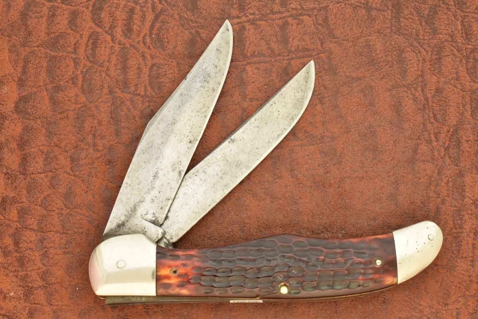 VINTAGE CASE XX 1940-1964 RED BONE JUMBO FOLDING HUNTER KNIFE 6265 SAB (36080)