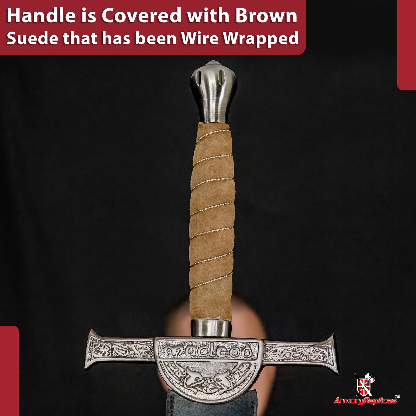 Medieval Macleod Clansman Connor Longsword Replica Stainless Steel Blade