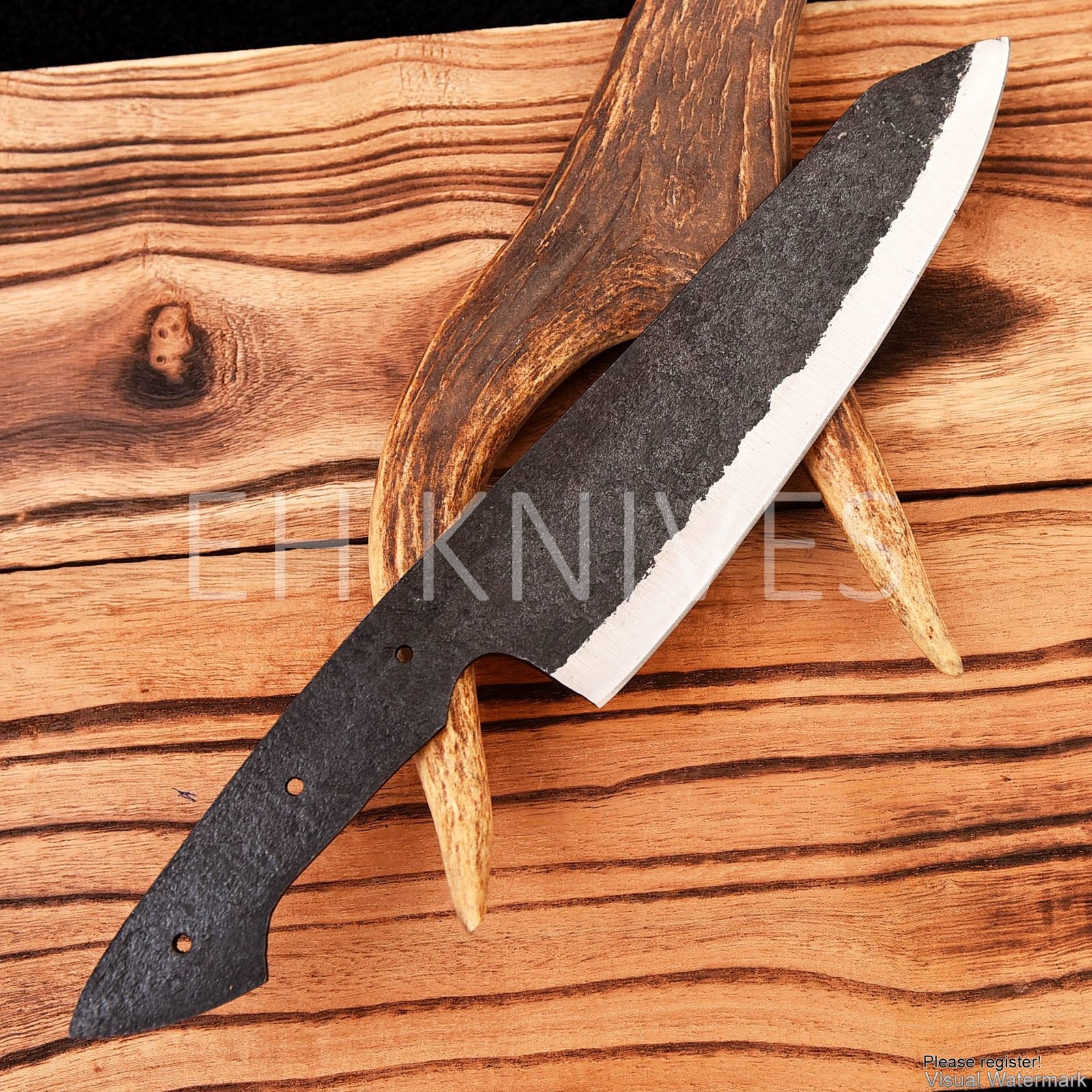 12»CUSTOM FORGED 1095 CARBON STEEL HUNTING/CAMPING CHEF BLANK BLADE KNIFE