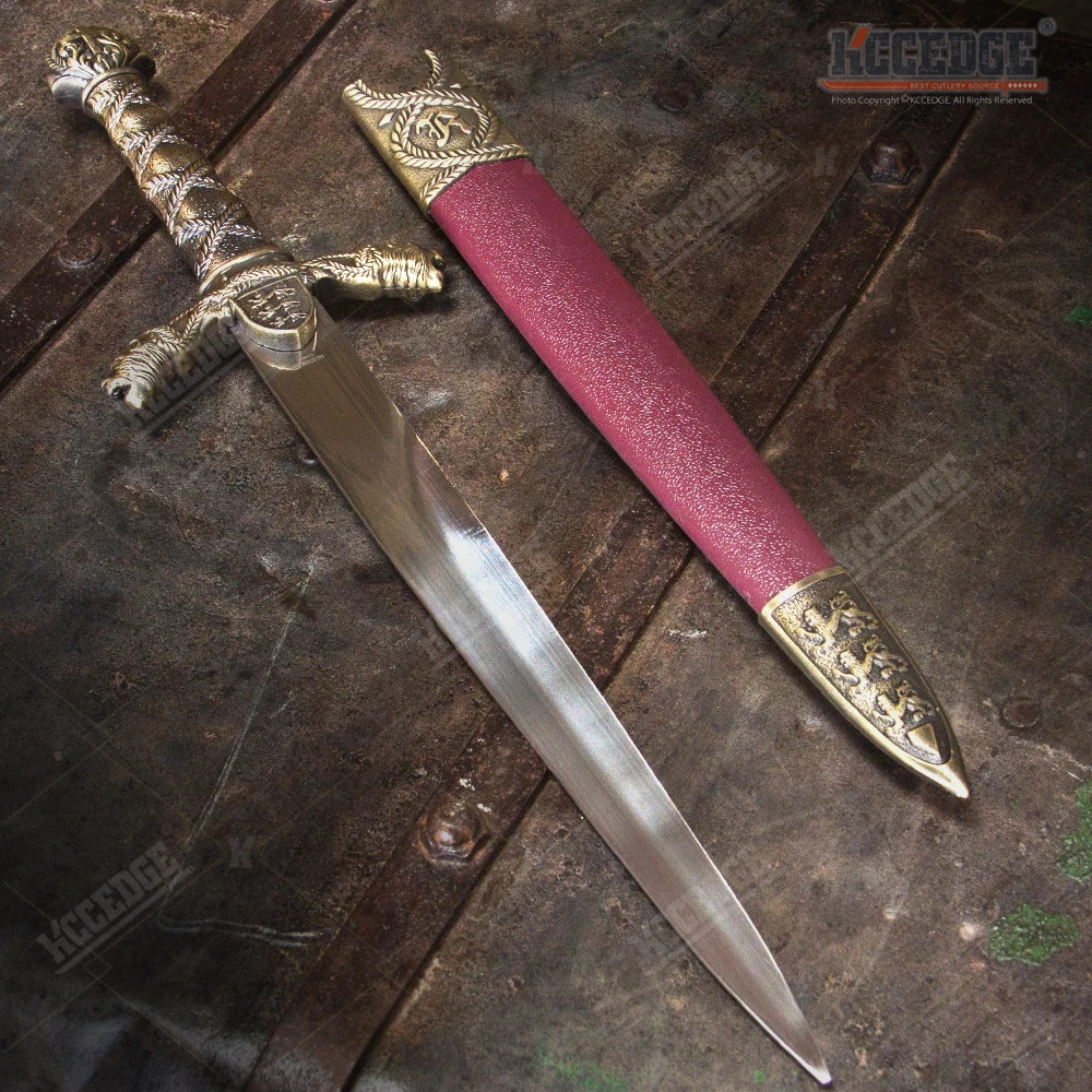 15.5″ Sir Lancelot Medieval Dagger Stainless Steel Blade Fixed Blade Dagger