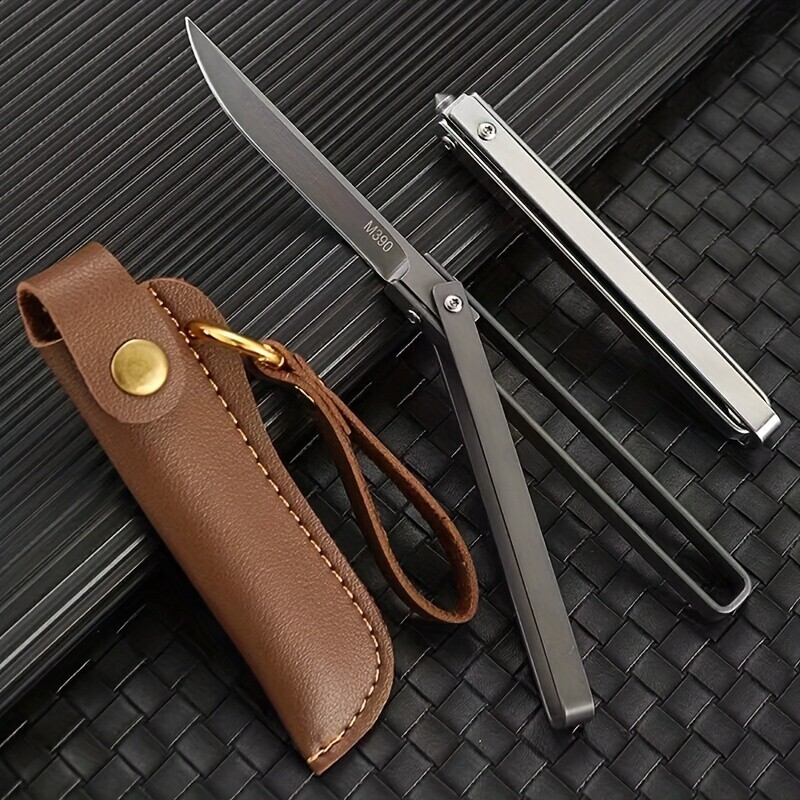 US 7.5 Inch M390 Blade Mini Knife Stainless Steel Outdoor Camping Folding Tools