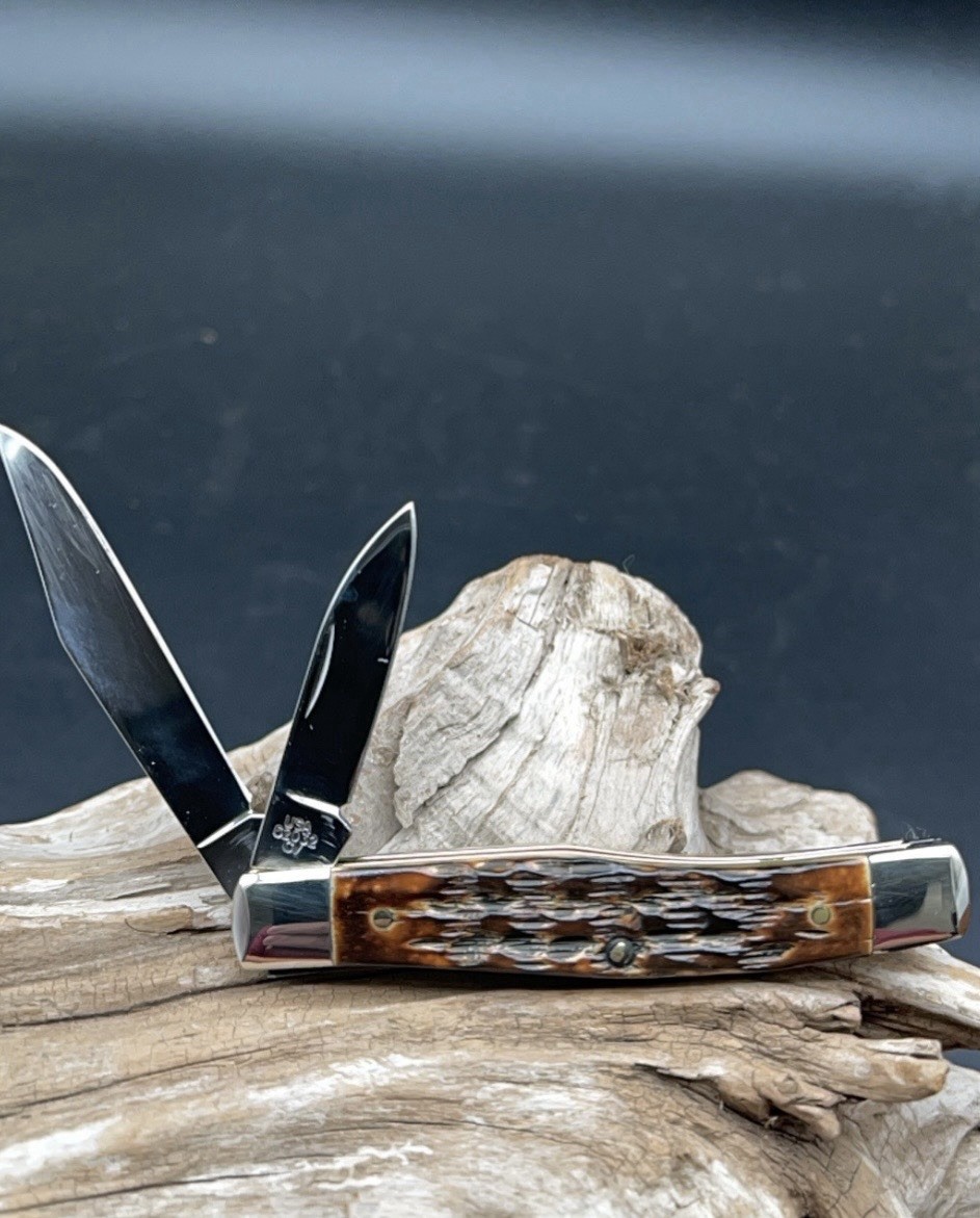 Case XX USA 2016 Burnt Amber Bone 62032 2 Blade Texas Jack. New!