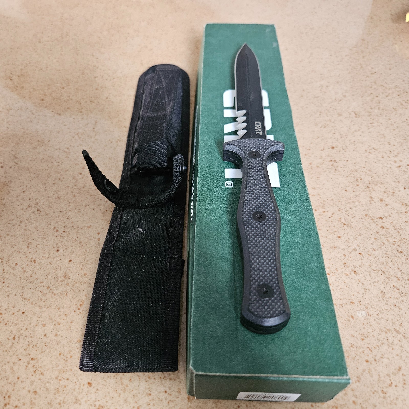 CRKT 2080 Sangrador Fixed Blade Double Edge Discontinued 5.5″ Blade Dagger Knife