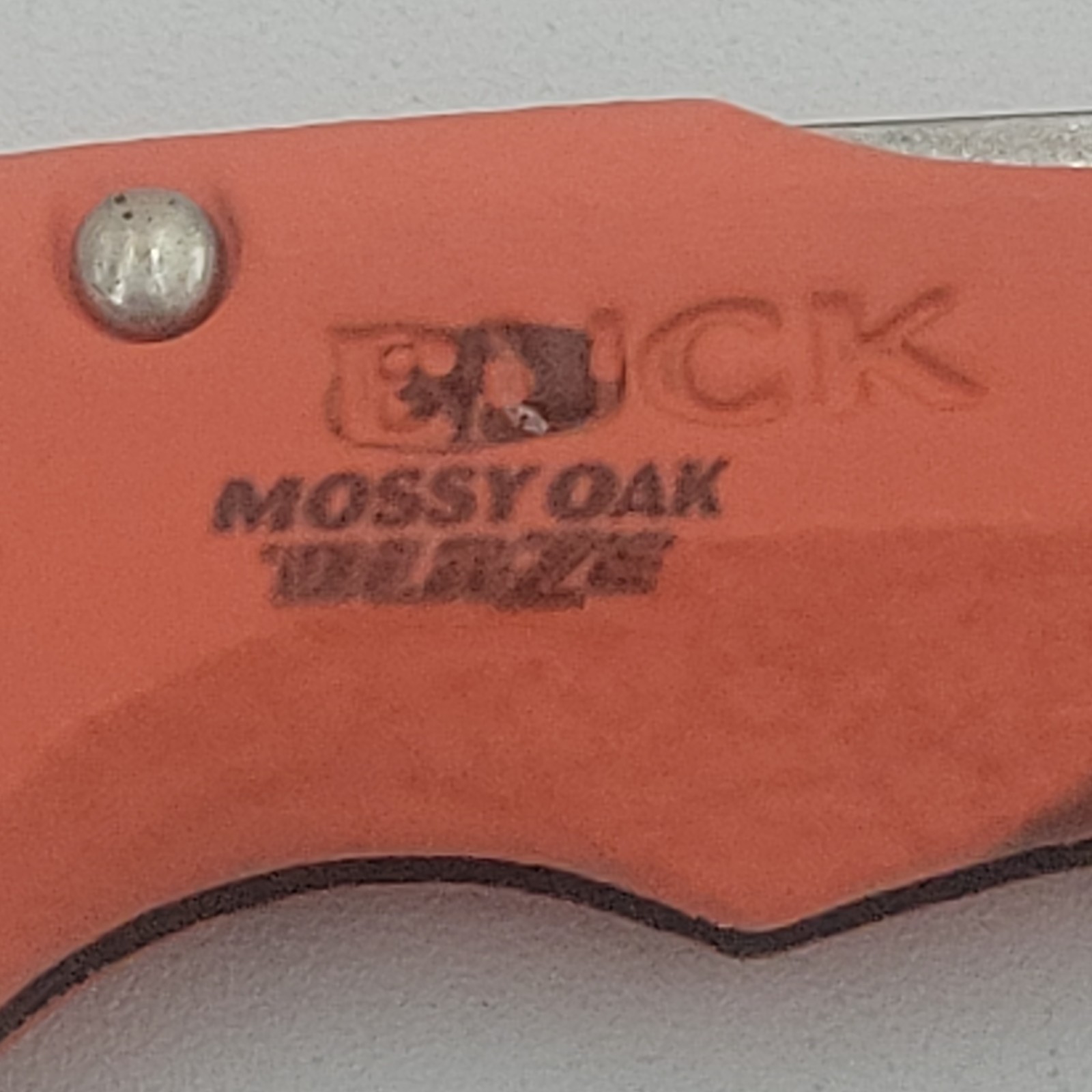 Buck USA Mossy Oak Orange Blaze 284 Folding Pocket Knife Halo Branded Solutions