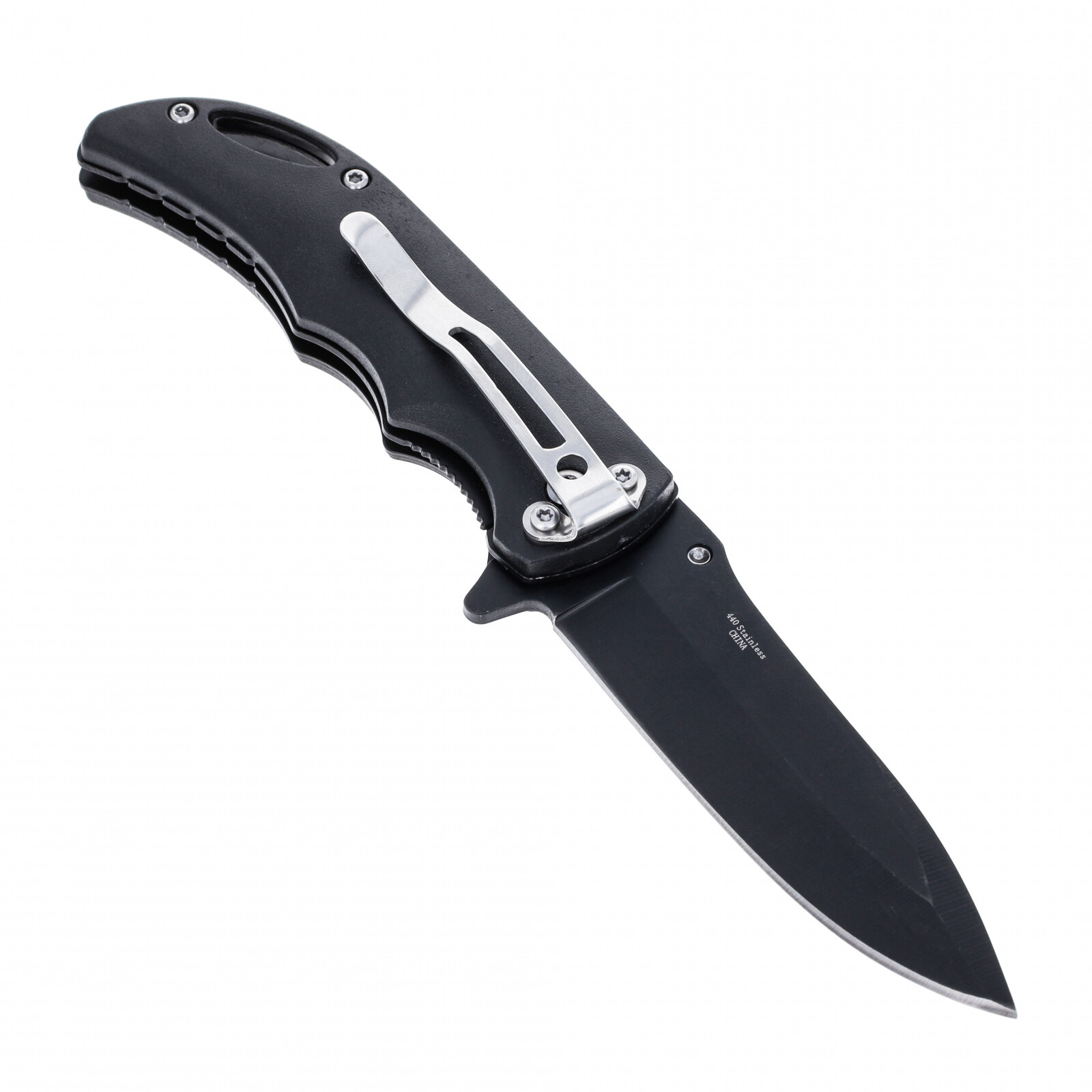 ASR Outdoor 3.75 Inch Black Aluminium Body Pocket Knife