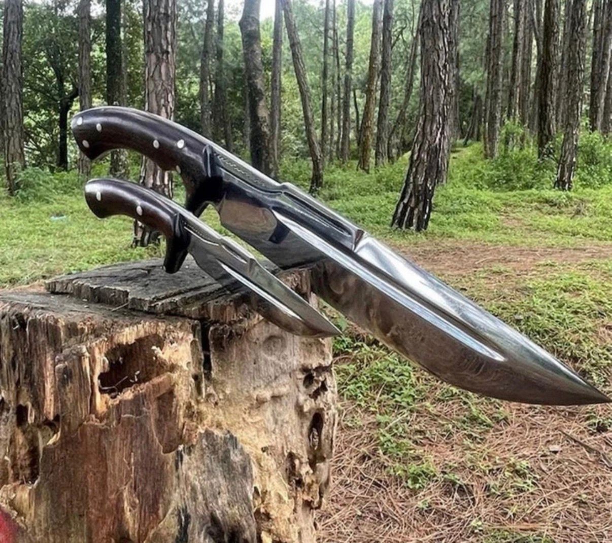 20″ Handmade Survival Machete Knife | Carbon Steel Blade | Hunting Camping Knife