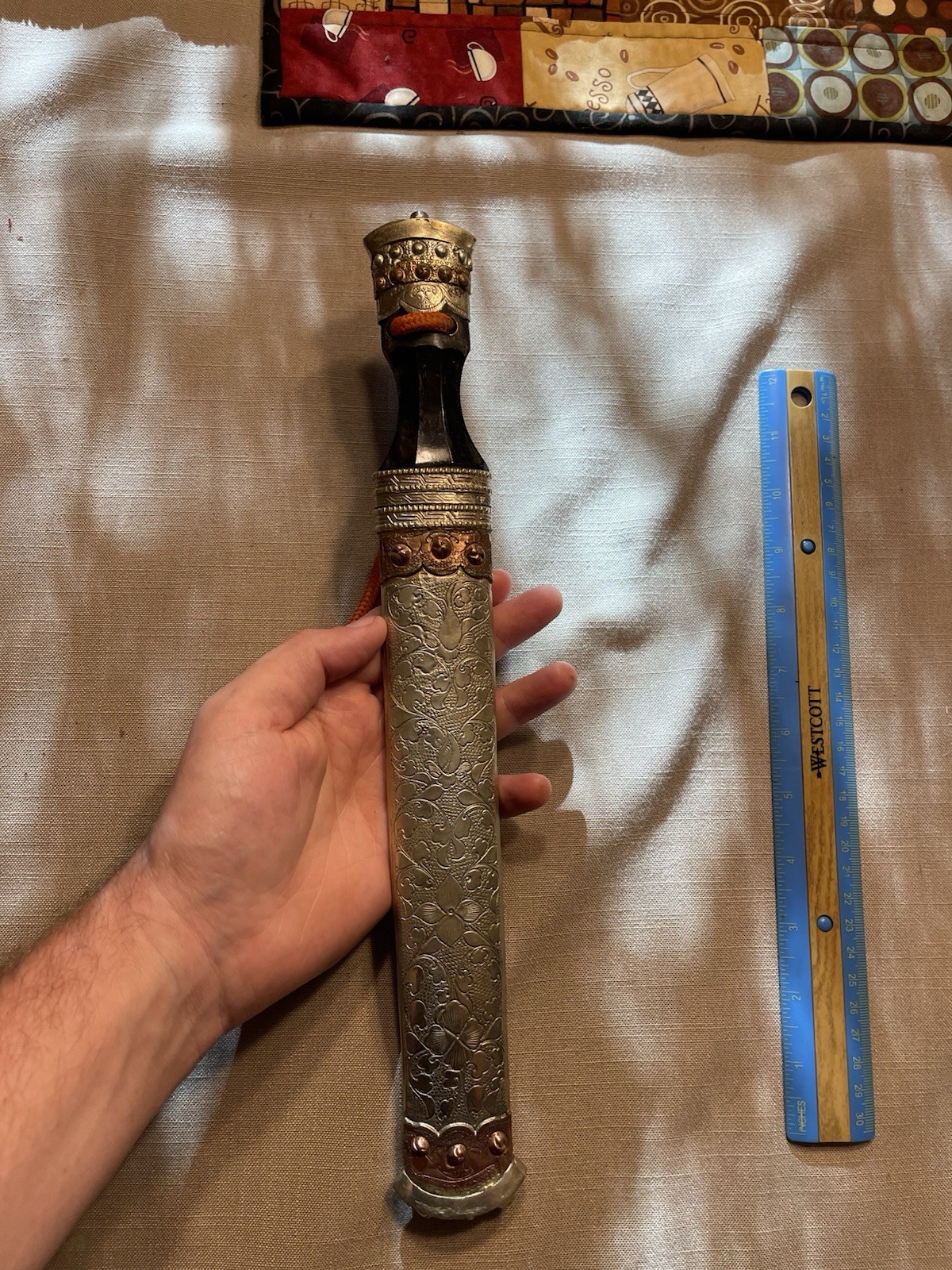 Tibetan Dagger Knife with Yak Horn Handle