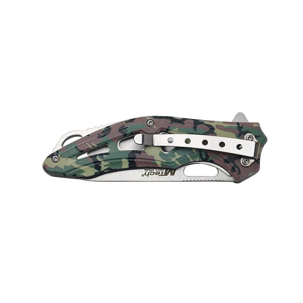 8.10″ MTech Spring Assisted Knife w/Aluminum Handle and Low Carry Pocket Clip
