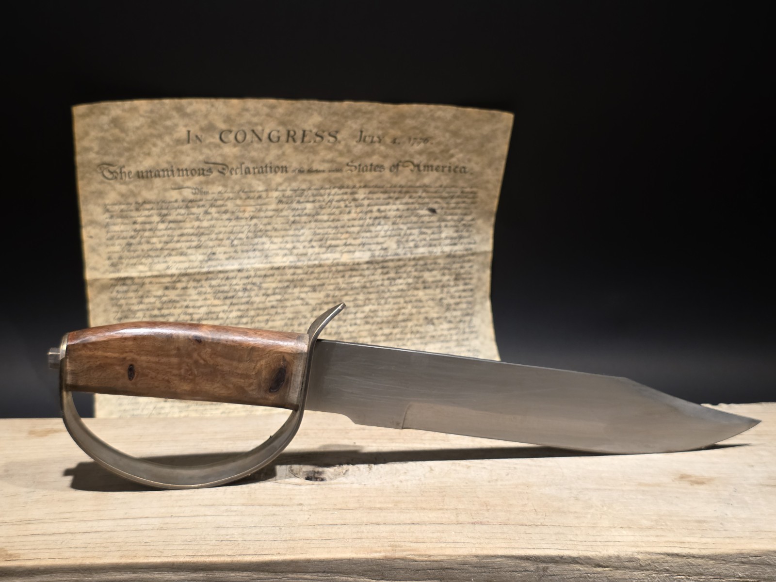 15″ Antique Style Civil War Confederate D Guard Bowie Knife