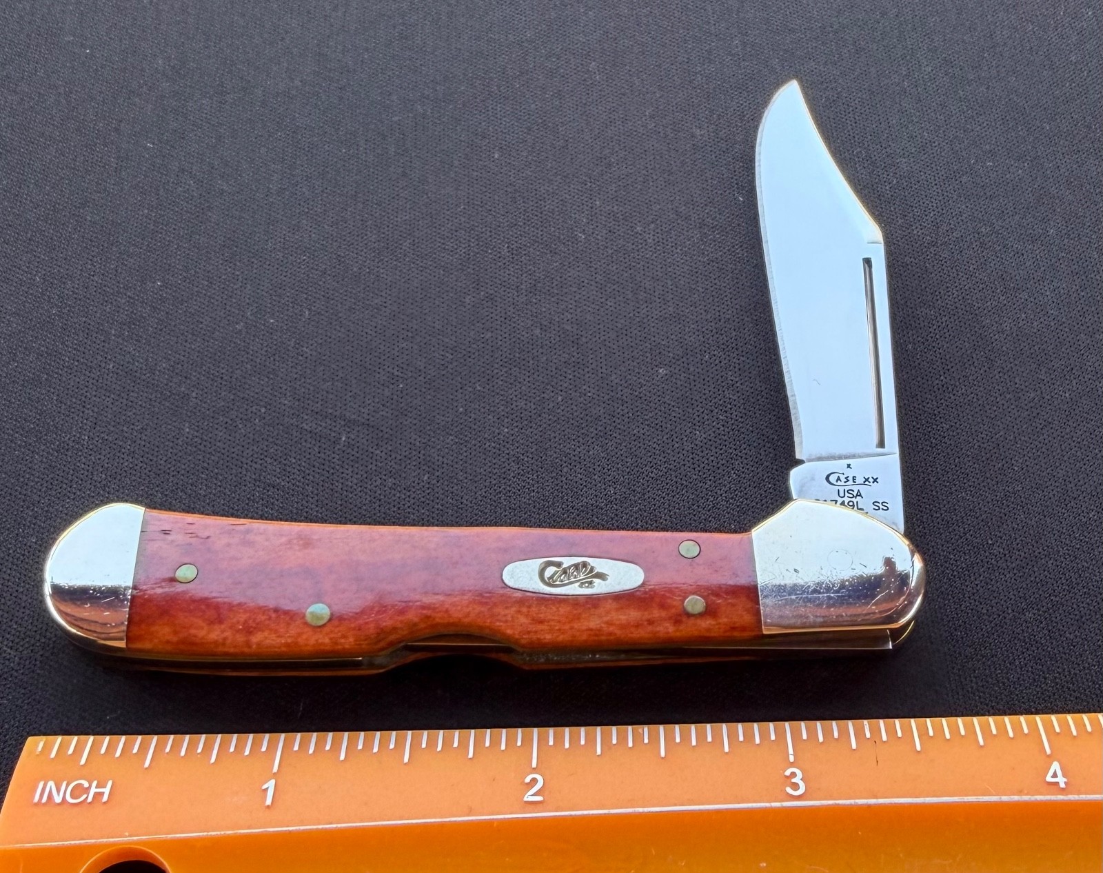 2018 Case XX USA Chestnut Bone Handle Mini Copperlock Folding Pocket Knife Used