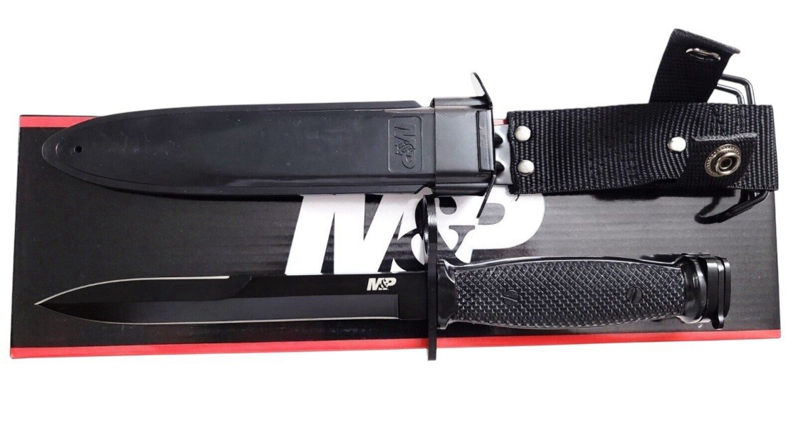 Smith & Wesson M&P Fixed Knife 6.5″ Stainless Steel Double Edge Blade ABS Handle