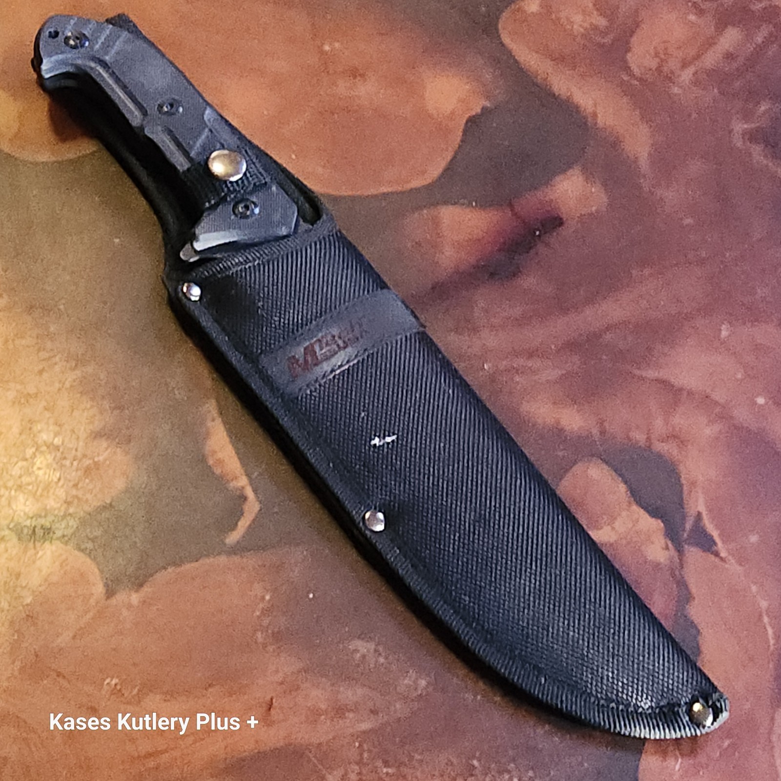 MTech 2039 Fixed Blade Knife W/Sheath China Black G10 440 SS 14″ Overall