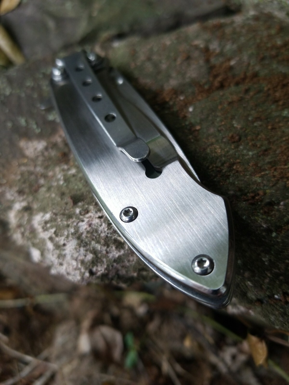 Spring Assisted Pocket Knife Metallic Gray Small Guys Ladies EDC 3CR13 👀😎😍