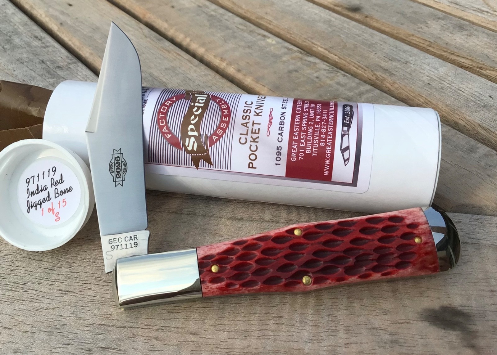 Great Eastern Cutlery 971119 Allegheny India Red Jig 2026 Assembly 1 of 15!