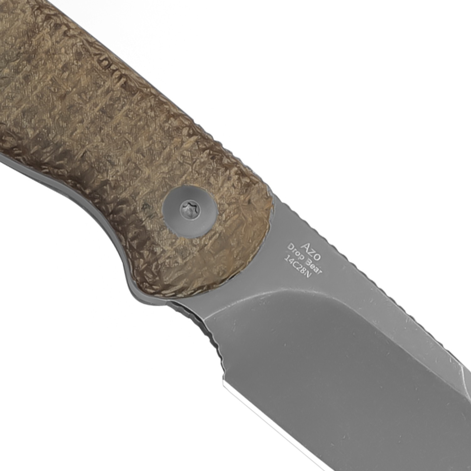 Kizer Drop Bear Clip Point Fixed Knife 14C28N Blade Micarta Handle With Sheath