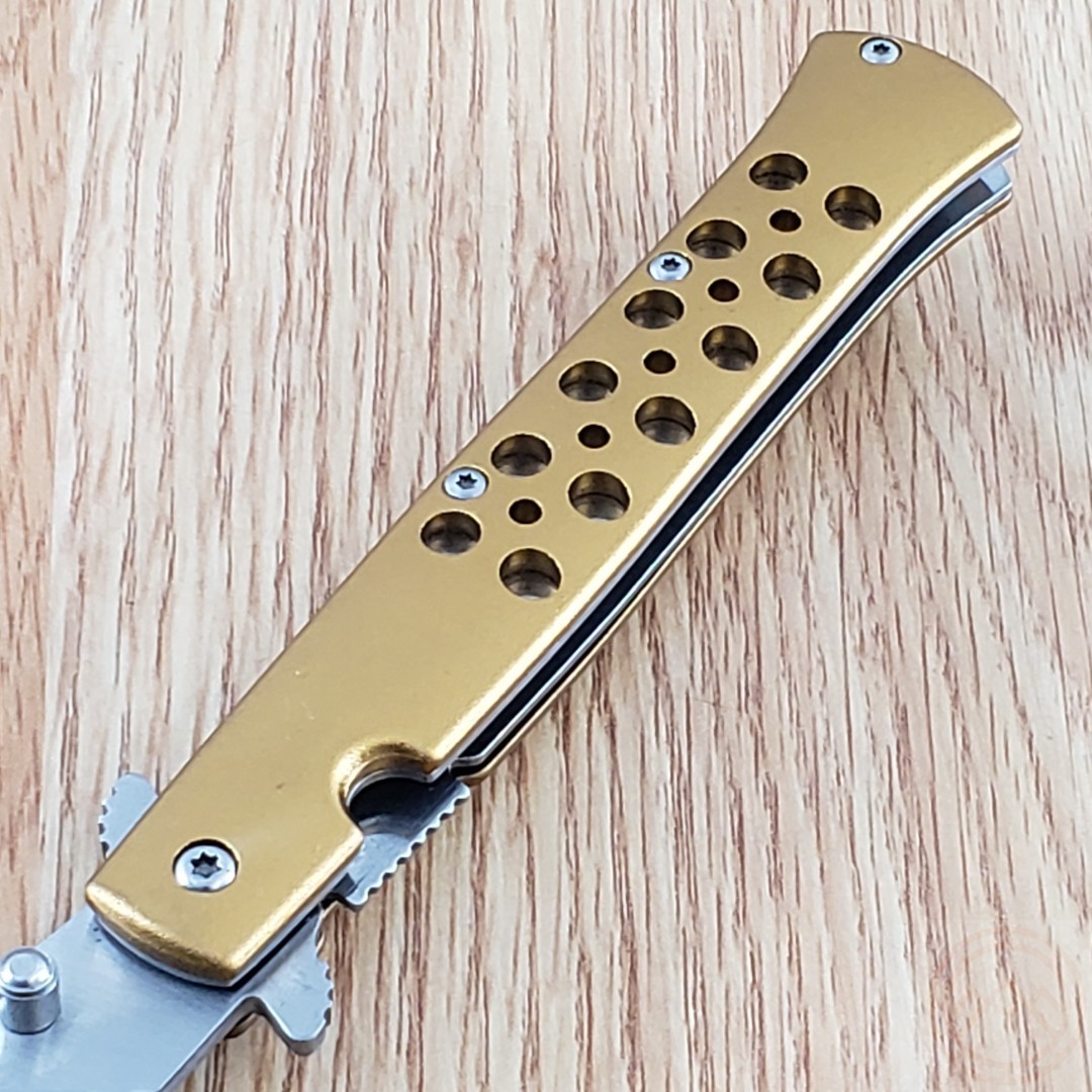 MTech Spring Assisted Folding Knife 4″ 3Cr13MoV Steel Wavy Blade Aluminum Handle