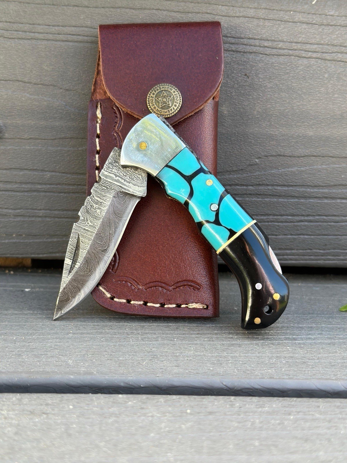 Custom Handmade Damascus Steel Folding Blade Pocket Knife – Best Seller Folder
