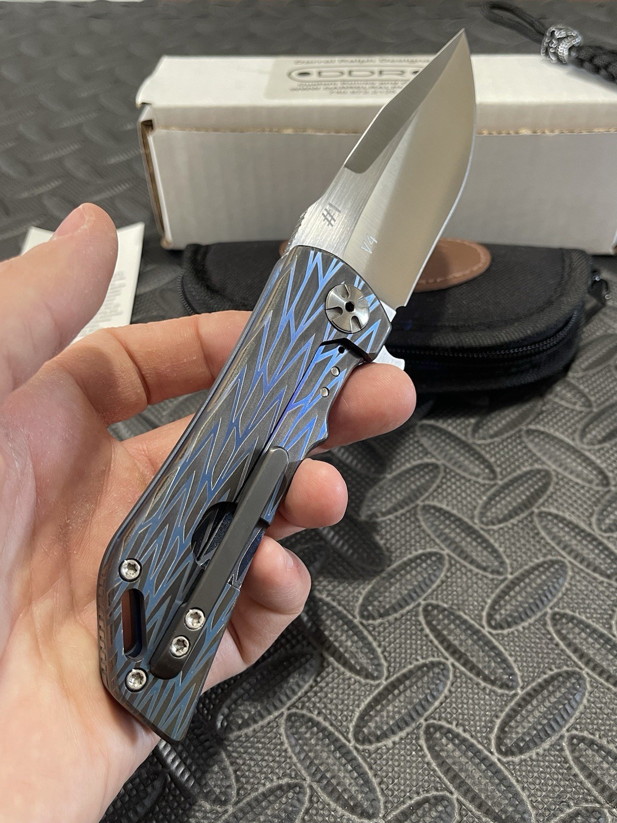 Darrel Ralph Knives – Dominator V4 – Anodized Titanium Scales w/ a S35VN Blade.