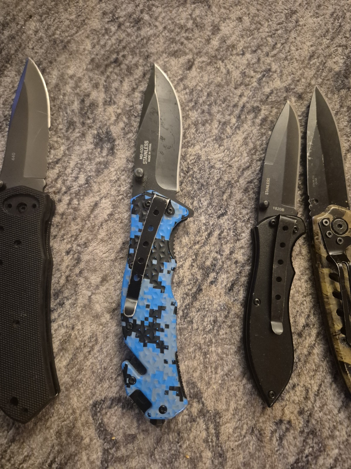 Assorted Pocket Knives Set of 7 Various Brands Stainless Steel