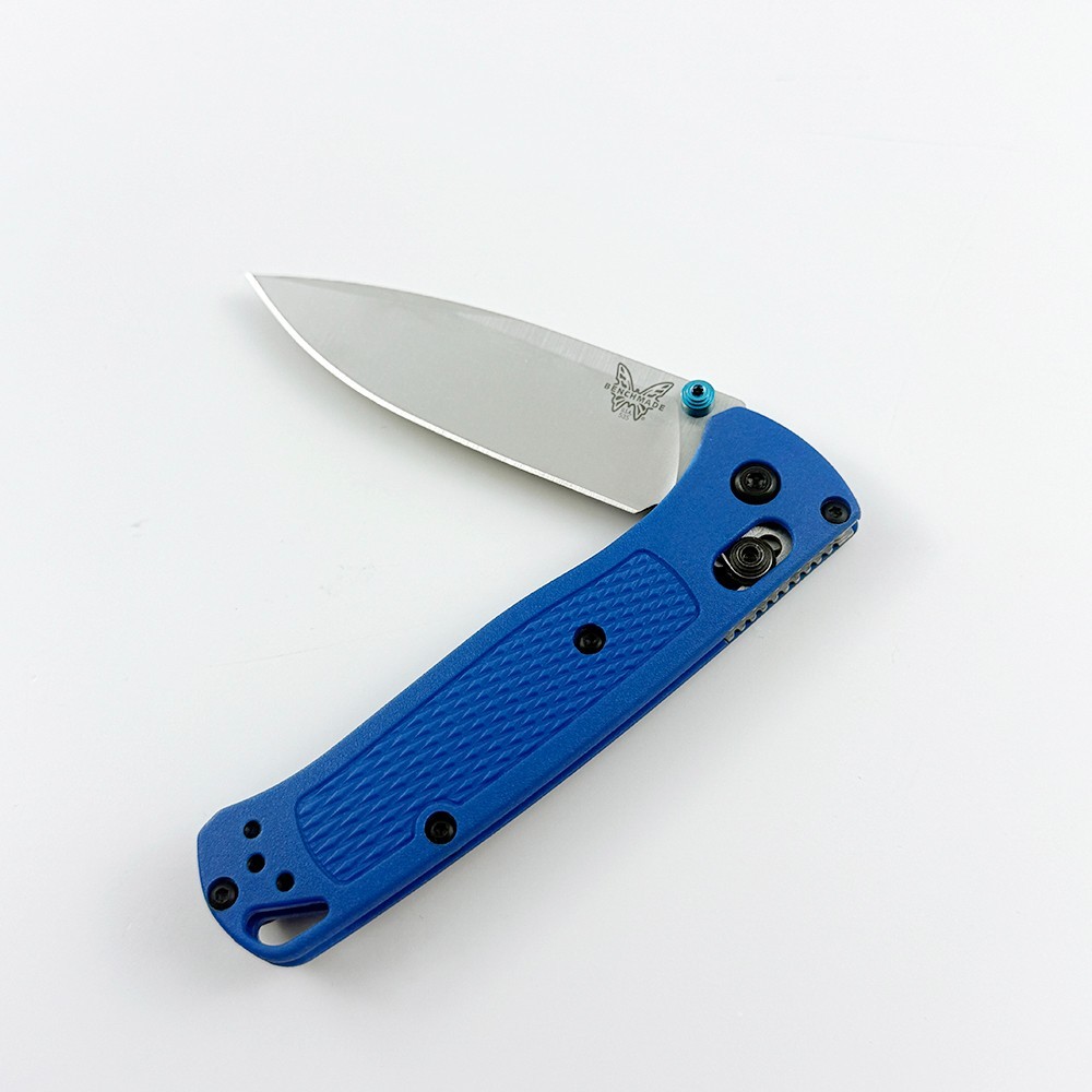 Benchmade Knives Bugout 535 CPM-S30V Steel Blue Grivory Handle Folding Knife