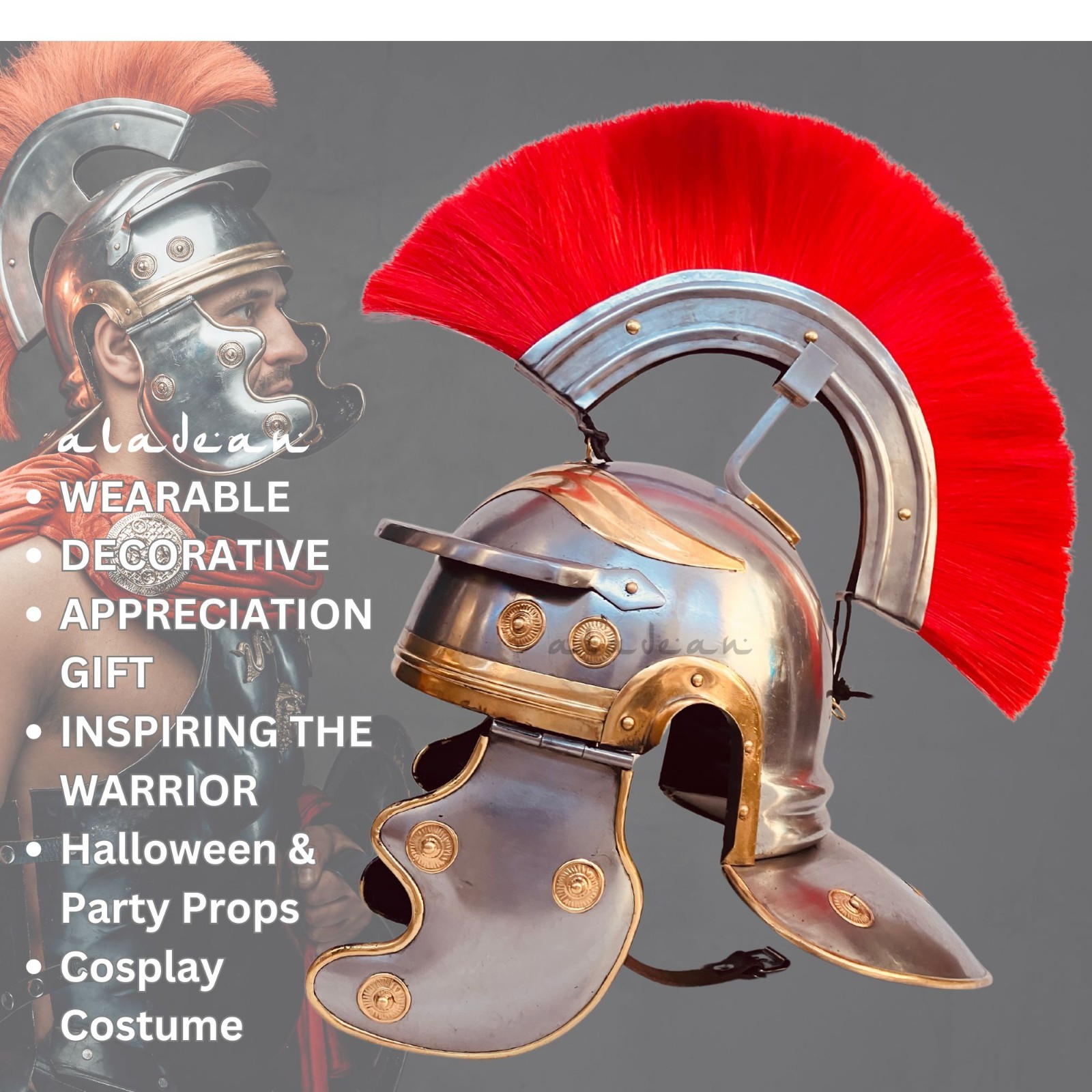 Roman Helmet Centurian Armor Helmet Imperial Rome Crusaders Wearable Armour