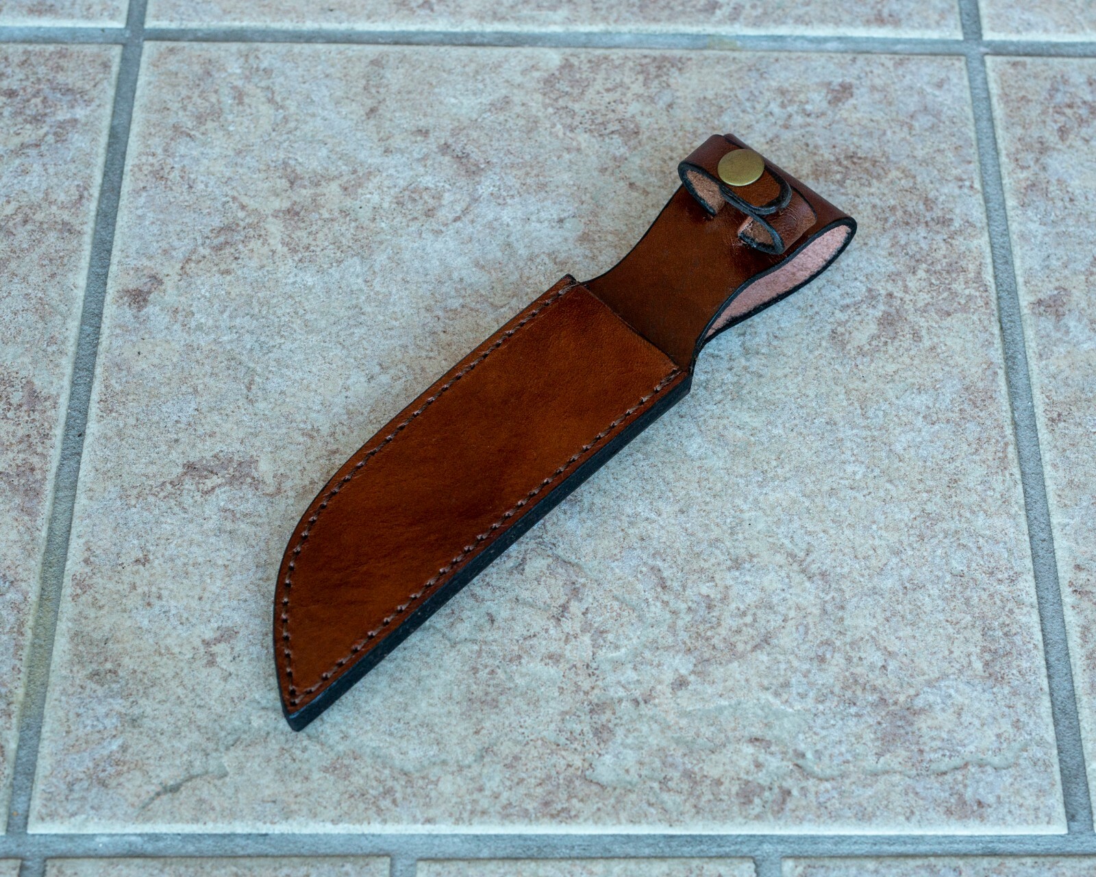 Handmade Top Grain Brown Leather Sheath, 10″ Overall, Fits Blades 5.5″ – 6″