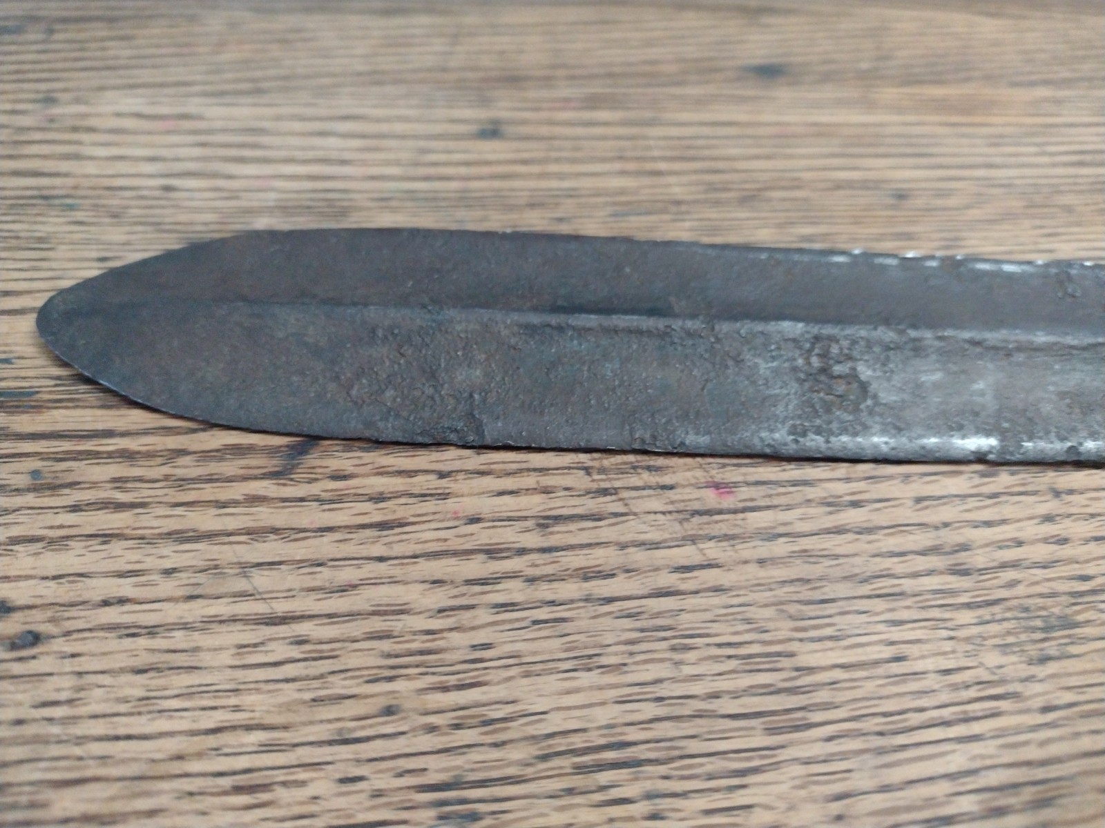 Old Masai Lion Hunting Spearhead Hand Forged Iron