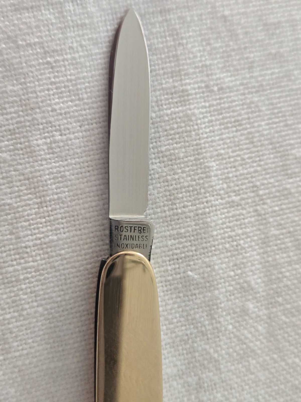 Vintage 12K Yellow Gold Folding Pocket Knife Two Blade. Made In Germany