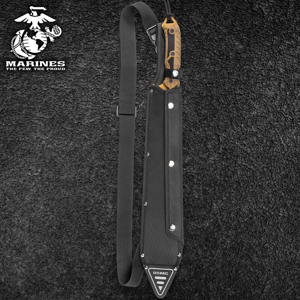 USMC Desert OPS Sawback Machete | Officially Licensed | Olive Drab | 24″ Overall