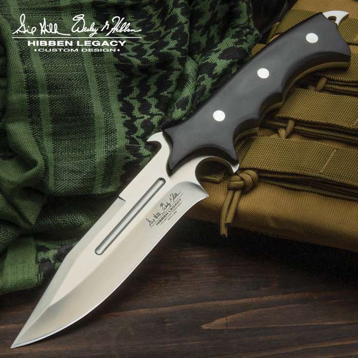 12″ Gil Hibben Legacy Combat Fighter Hunting Knife Full Tang Bowie Fixed Blade