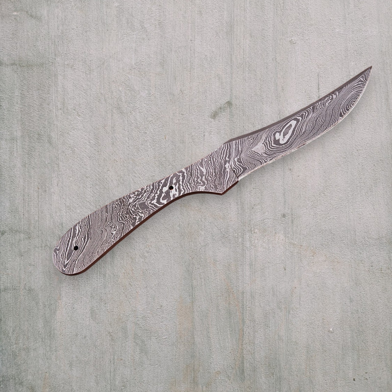 Hand Forged Blade Blank Damascus Skinning Hunting Knife Full Tang DIY Supply