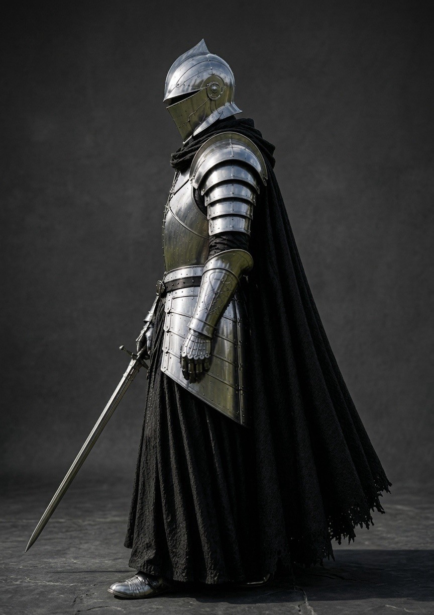 Medieval Knight Armor Suit, Gothic Full Plate Costume, LARP Cosplay Halloween