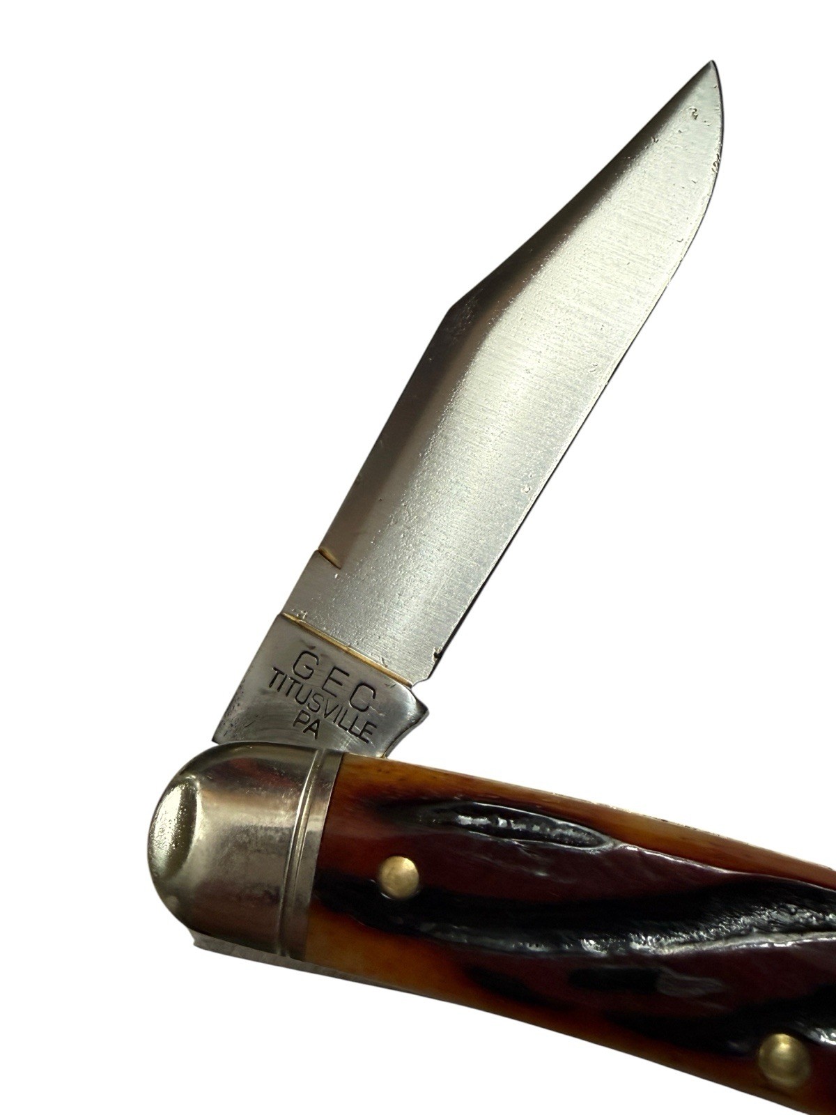 Great Eastern Cutlery GEC 661225 Amber Worm Groove India Bone Satin DH-2370