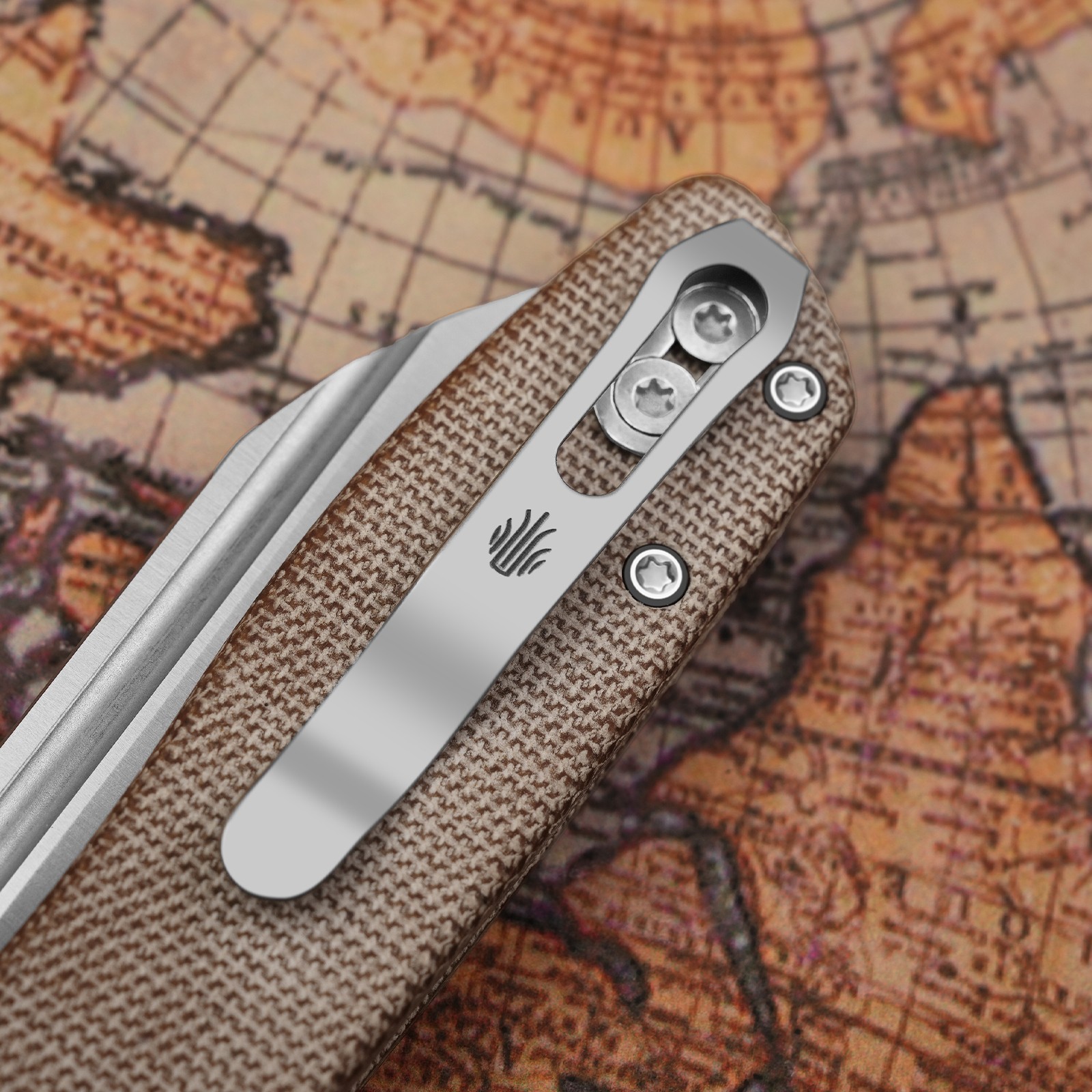 Kizer Renissance EDC Folding Pocket Knife N690 Blade Micarta Handle V3698A2