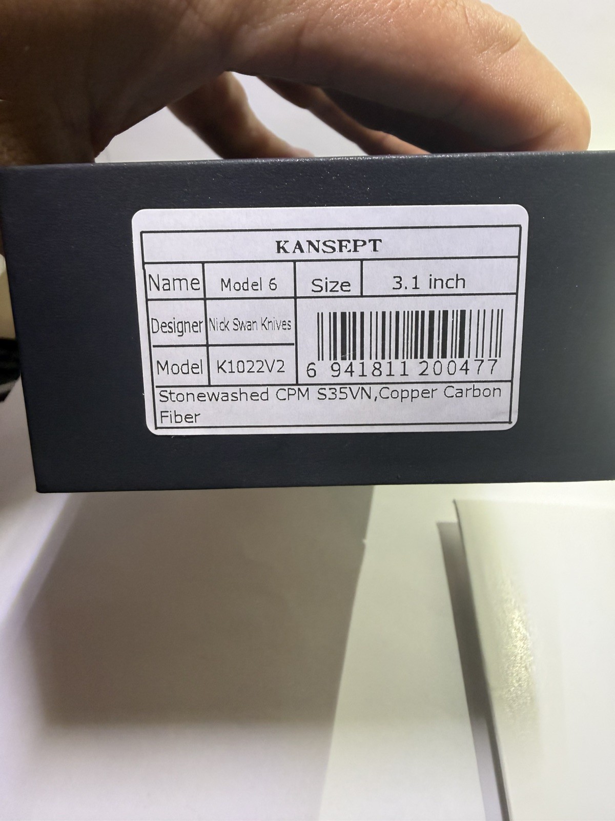 Kansept Model 6 K1022V2 Ambi Pocketknife CPM S35VN Drop Point Plain Liner NIB