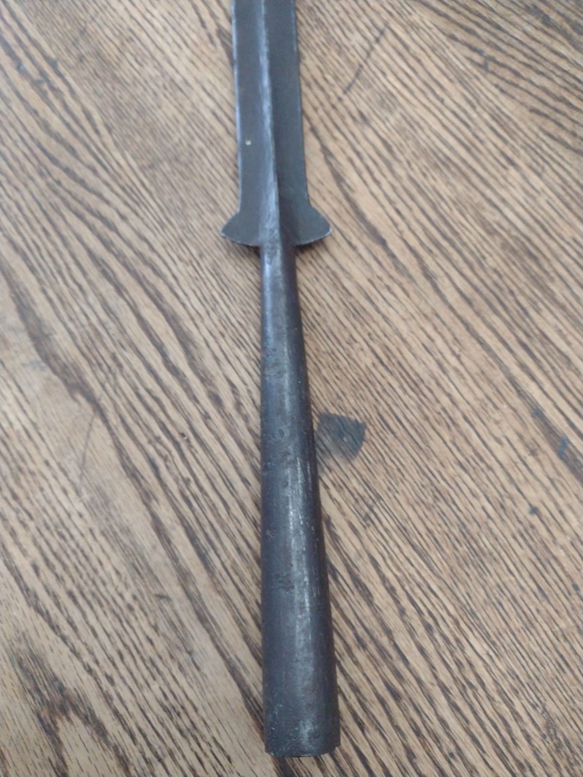 Old Masai Lion Hunting Spearhead Hand Forged Iron