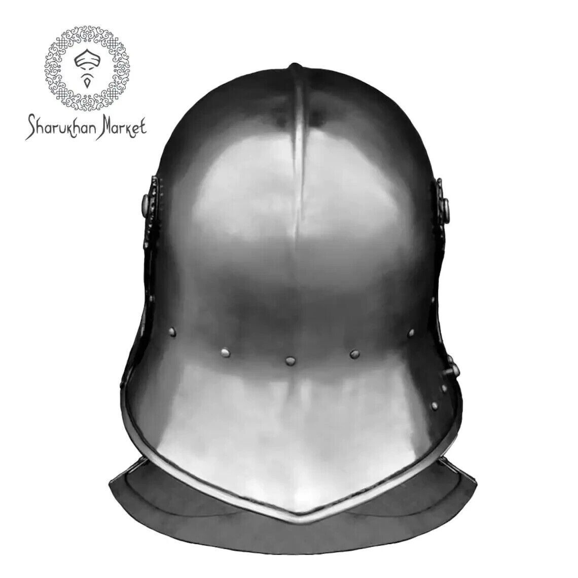 German Sallet Bevor Helmet Medieval Gothic Sca 15 Century Larp Knight Armor