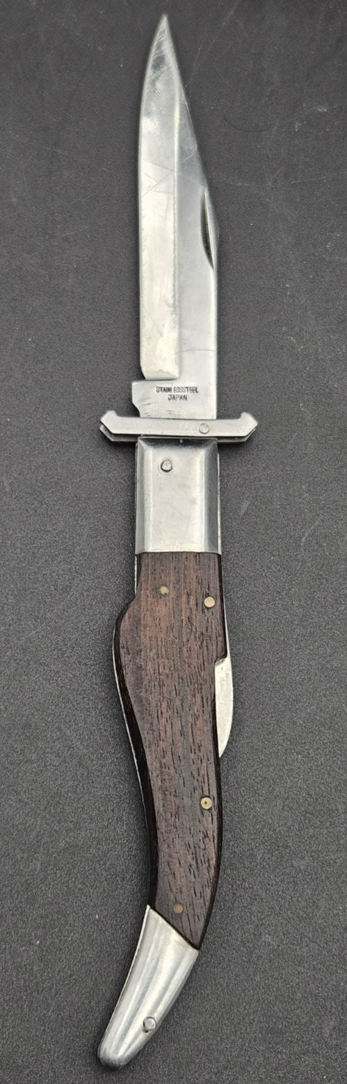 Vintage Wolf Stainless Steel Swing-Guard Folding Pocket Knife – Made in Japan