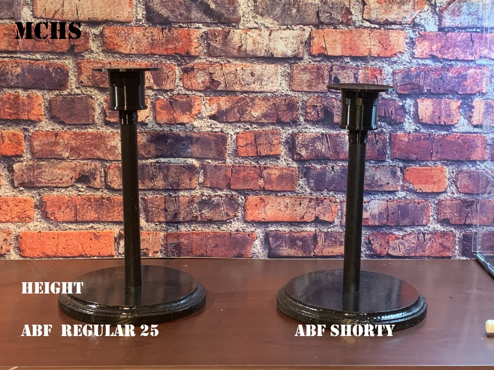 OWC-I-C Helmet Stands w/ height & Finish options, Lg & Sm dia. Tops &»Lift Kit»