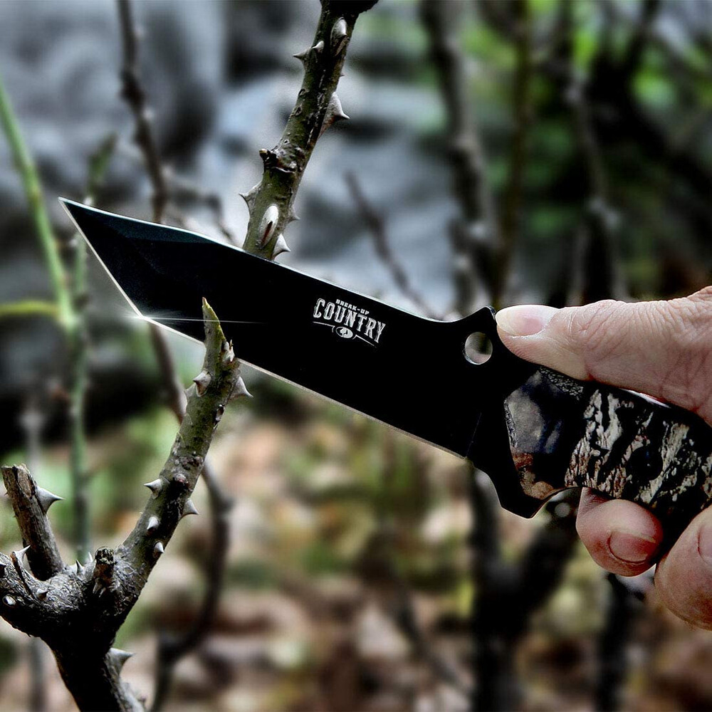 MOSSY OAK 2 Piece Fixed Blade Hunting Knife Set Full Tang Handle Sheath Included