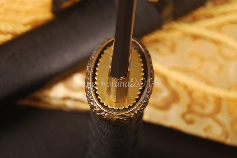 16» Handmade Sharp Short Knife Black Japanese Samurai Tanto Sword Self-defense