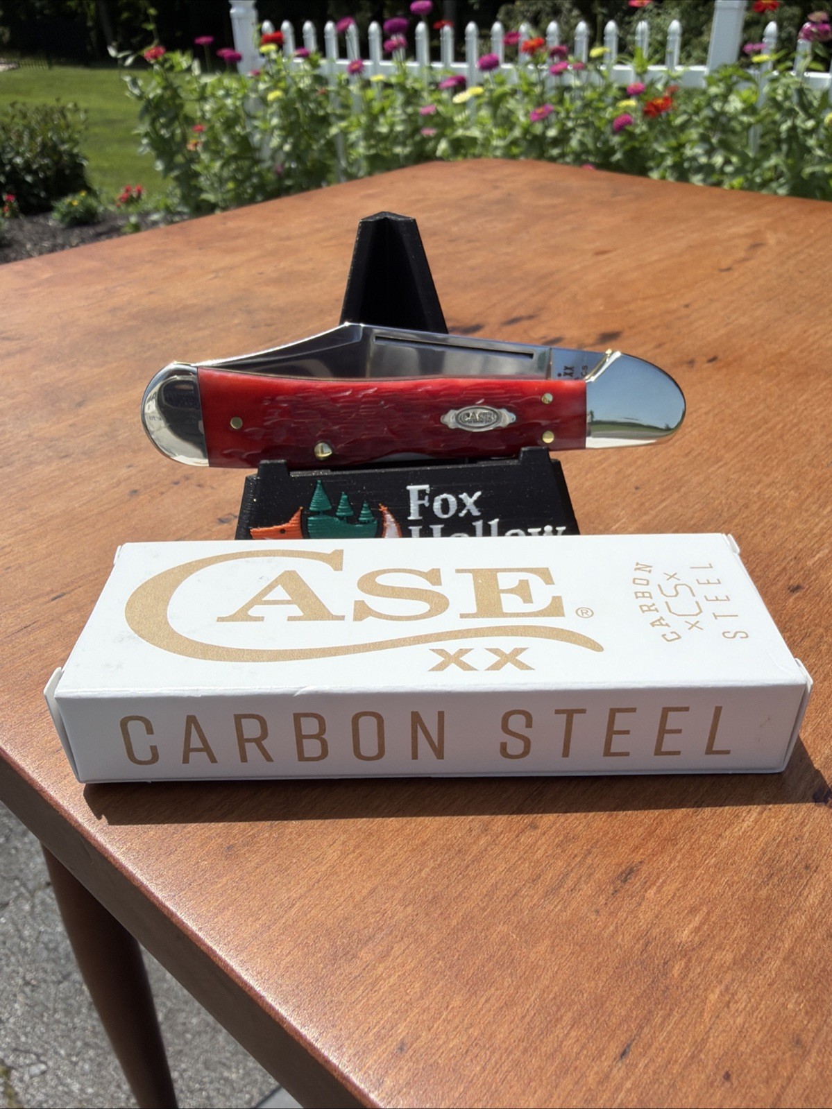 Case XX 2026 Dark Red Peach Seed Jig Bone 61549L CS Copperlock Knife