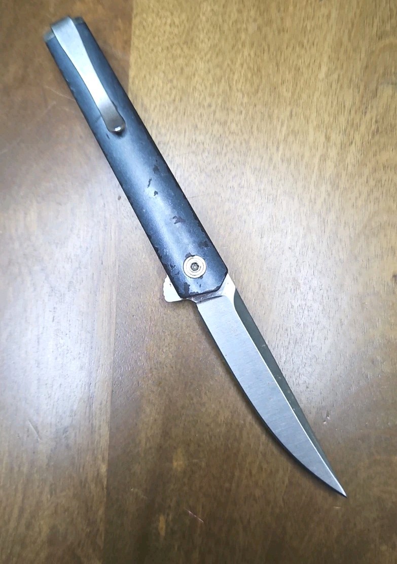 CRKT 7095 CEO Compact Flipper Folding EDC Pocket Knife Clip Point Metallic Blue