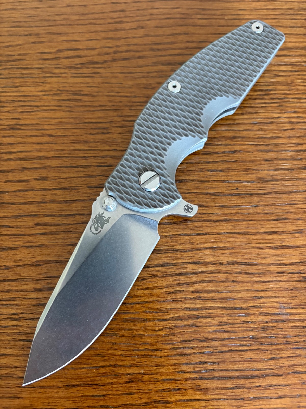 2025 Hinderer Knives Jurassic Slicer Hollow Ground Magnacut Full Ti Titanium