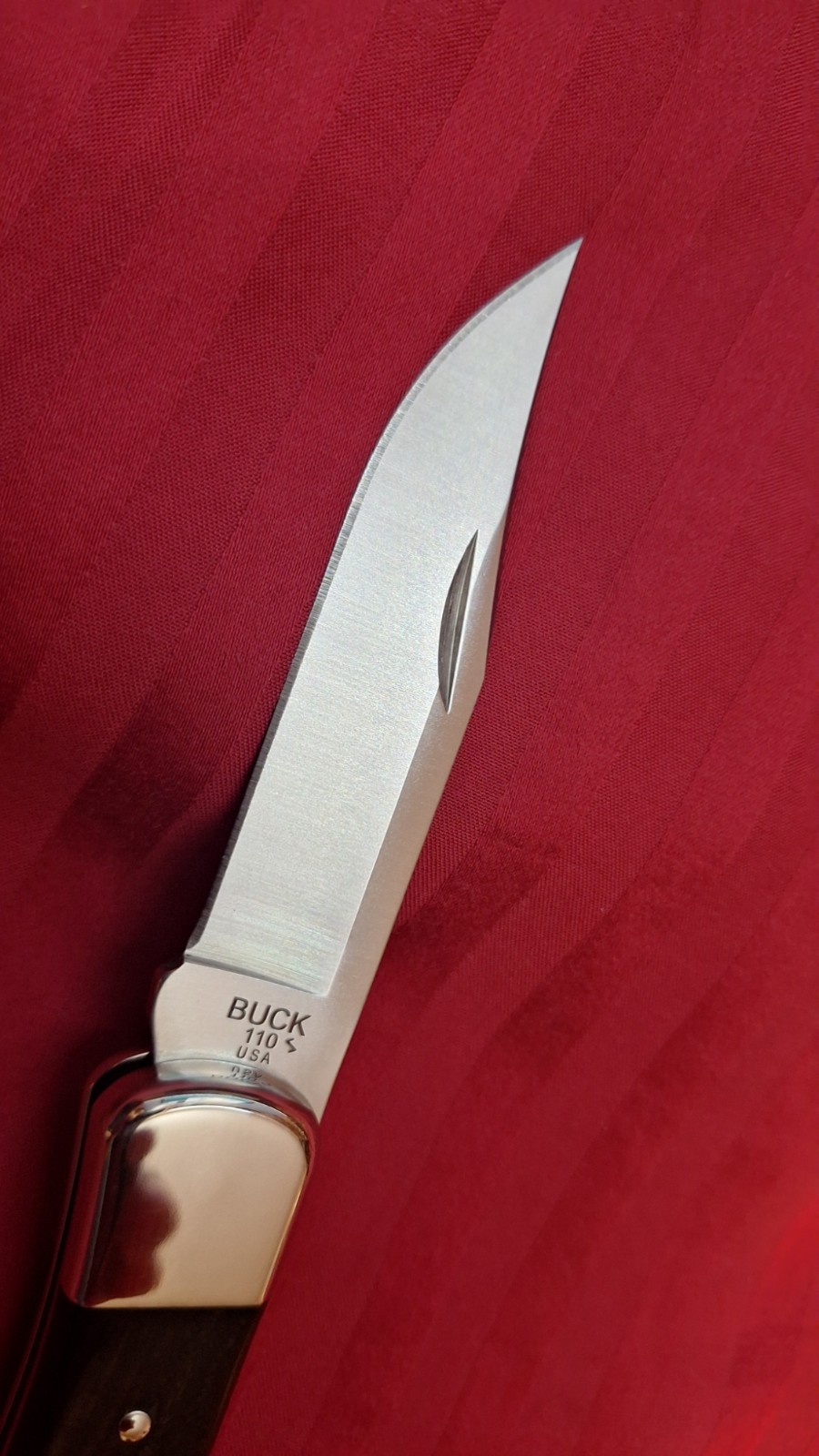 New Buck 110 Hunter Clip Point Knife Nickel Sliver Stamped Tang! Yes Nickel!