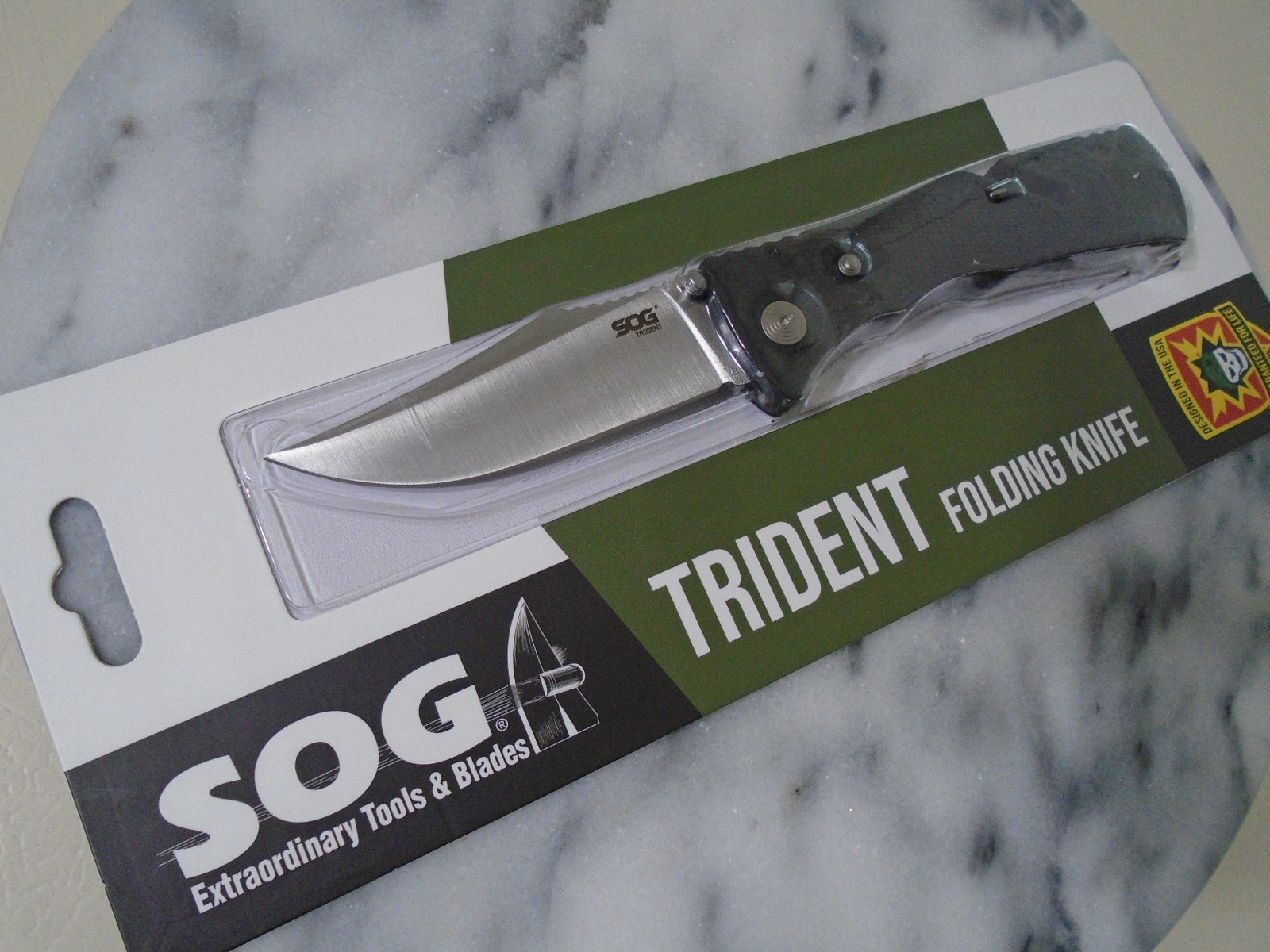 SOG Trident Assisted Open Pocket Knife Arc Lock Folder Aus-8 Rc 57-58 TF2-CP New