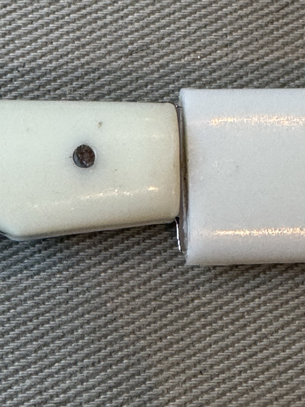 Τraditional Cretan Greek Knife with White Plexiglass Plastic Handle and Sheath