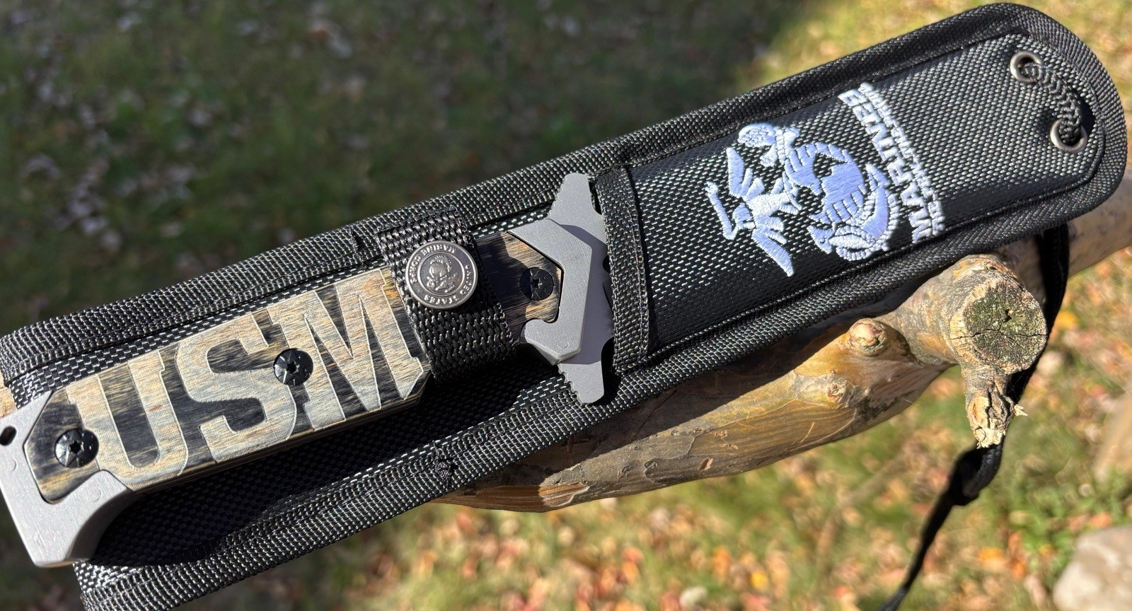 10” USMC Combat Knife Fixed Blade United States Marines Corps Licensed Full Tang
